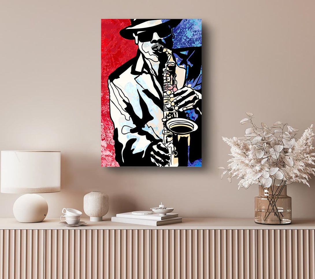 Picture of Saxaphone Blues Canvas Print Wall Art