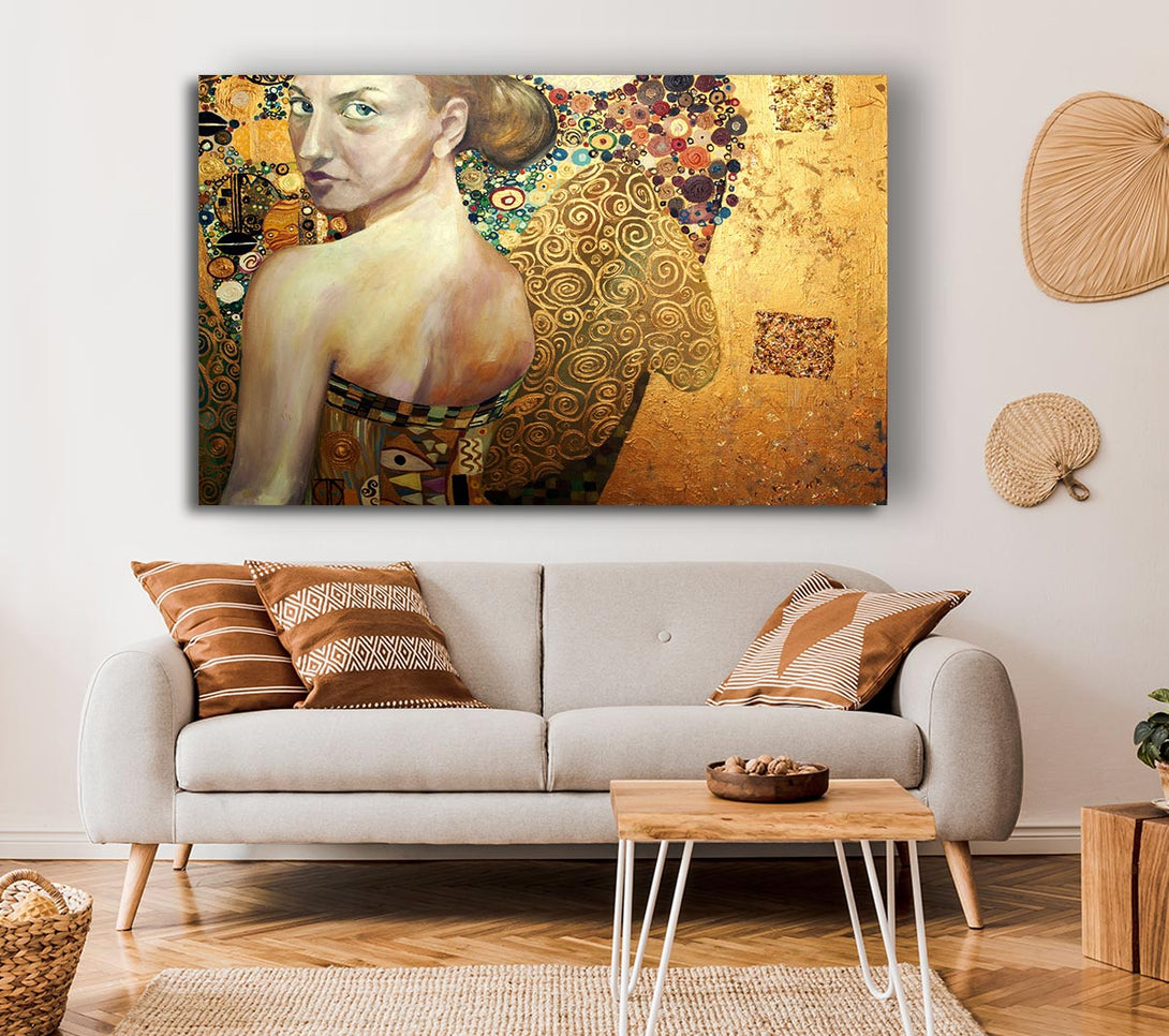 Picture of Klimt Golden Canvas Print Wall Art