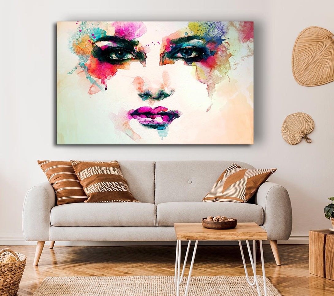 Picture of Rainbow Face Canvas Print Wall Art