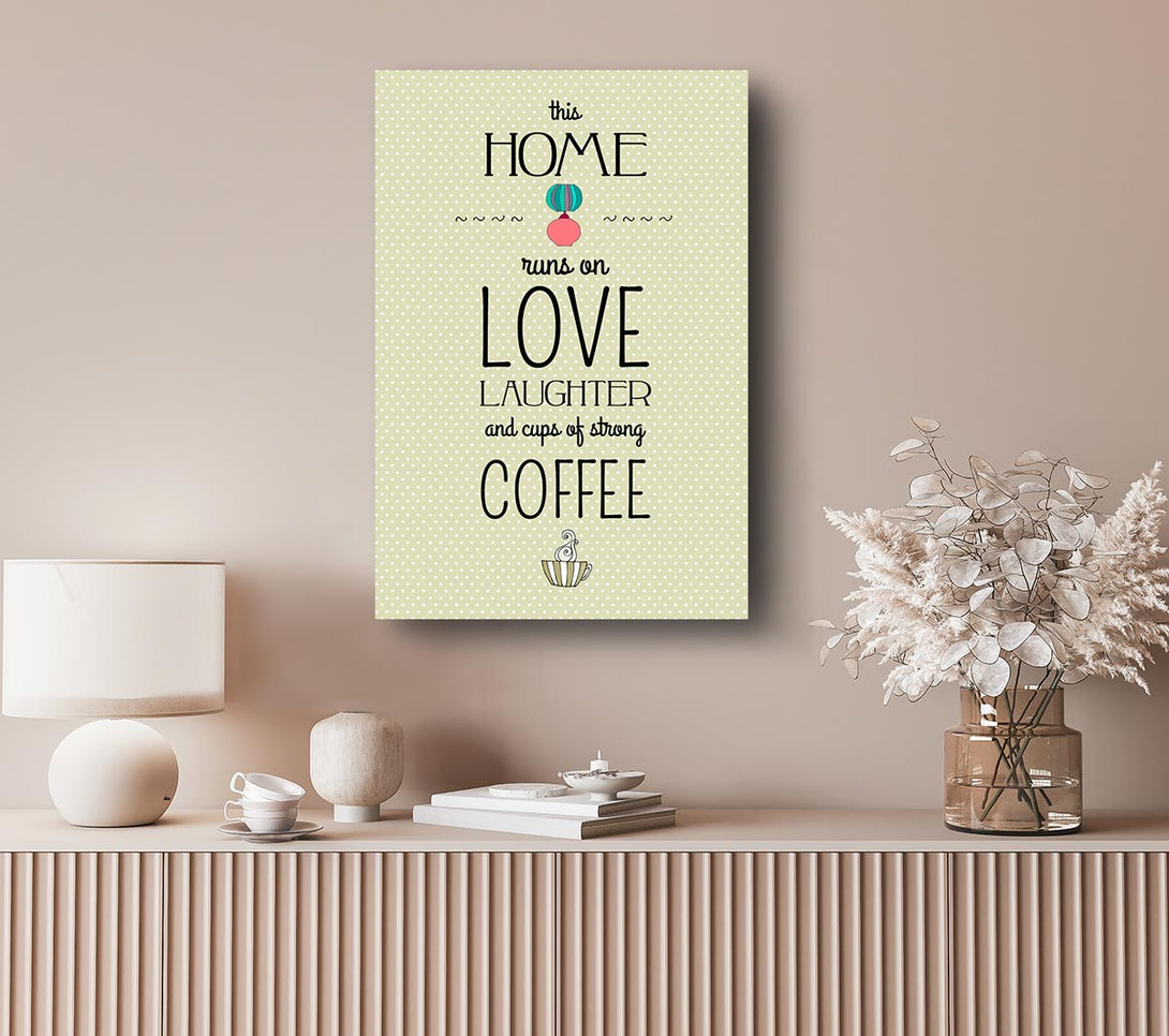 Picture of This Home Runs On Love Canvas Print Wall Art