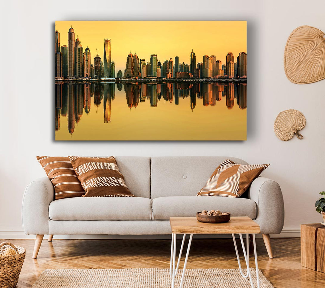 Picture of Golden Reflections Canvas Print Wall Art