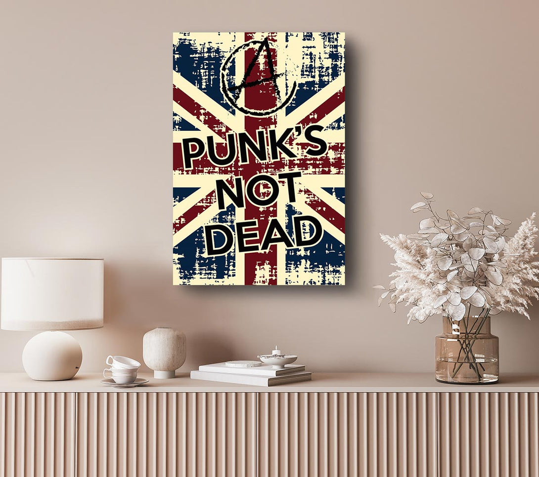 Picture of Punks Not Dead Canvas Print Wall Art