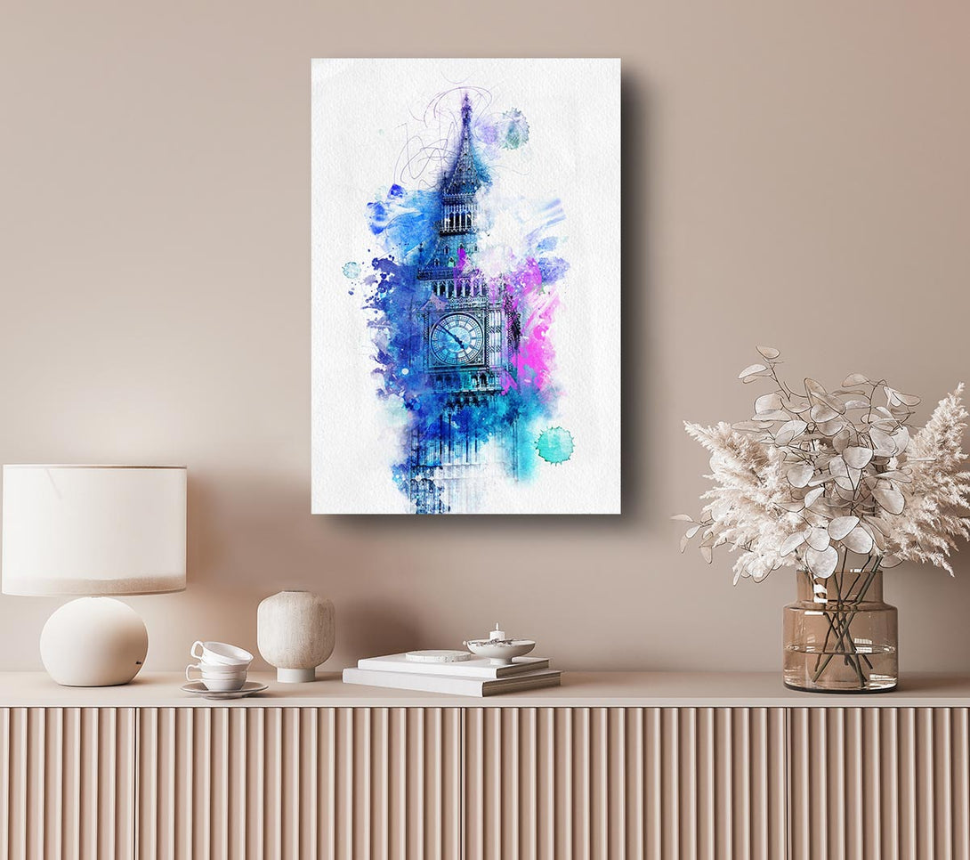 Picture of Watercolour Big Ben 2 Canvas Print Wall Art