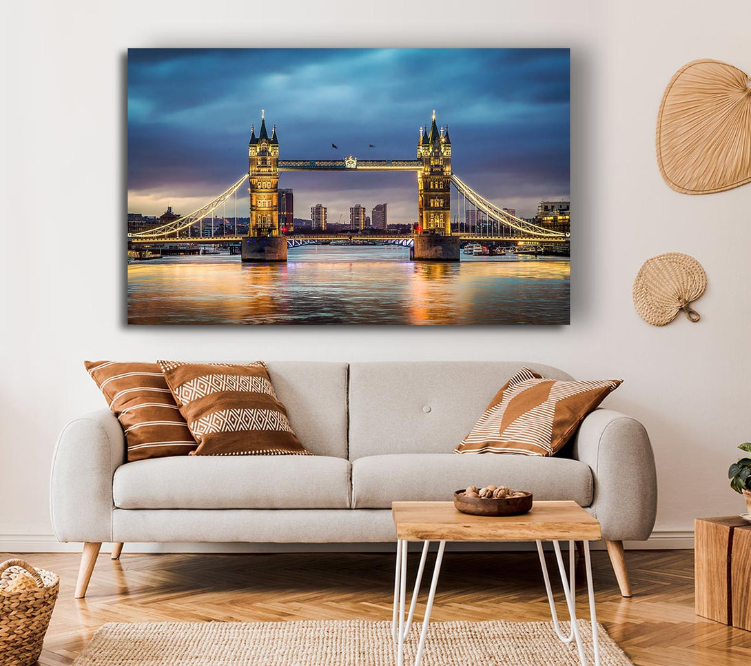 Picture of Tower Bridge Night Glow Canvas Print Wall Art