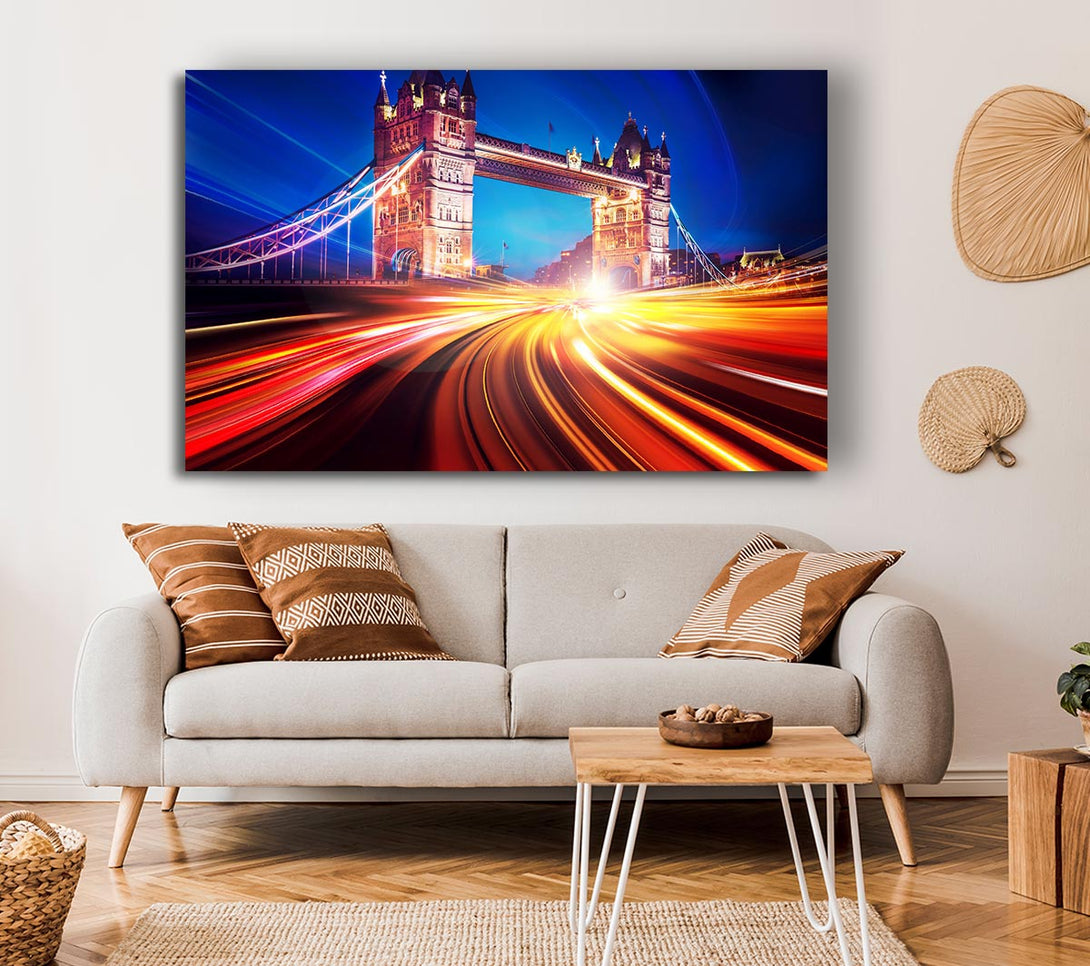 Picture of Tower Bridge Speed Of Light 2 Canvas Print Wall Art