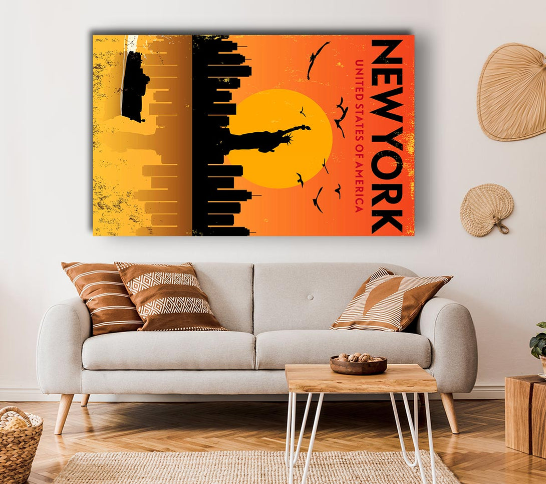 Picture of Statue of Liberty Poster Canvas Print Wall Art