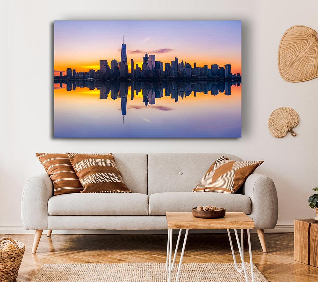 Picture of Perfect Sunset Reflections Canvas Print Wall Art