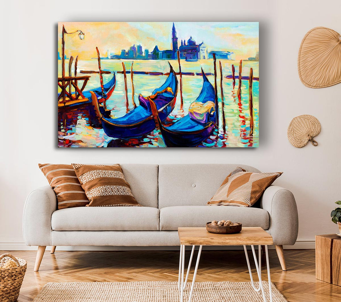 Picture of Gondola Line Up 1 Canvas Print Wall Art