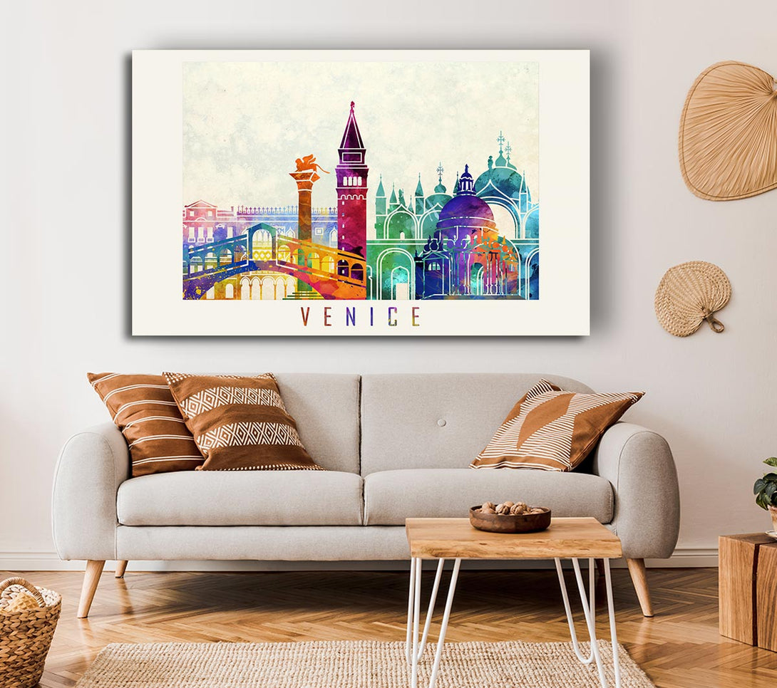 Picture of Rainbow City Canvas Print Wall Art