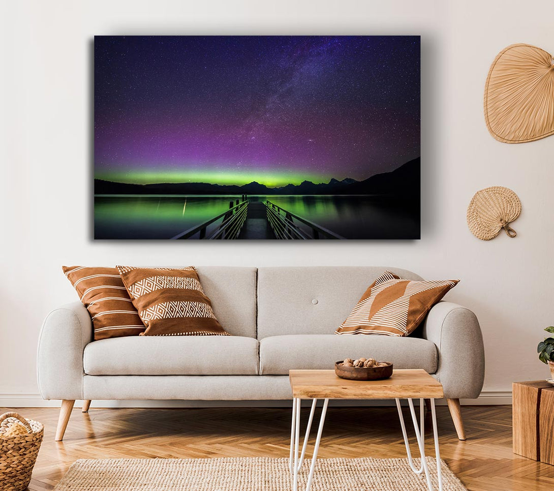 Picture of Glow Of The Northern Lights Canvas Print Wall Art