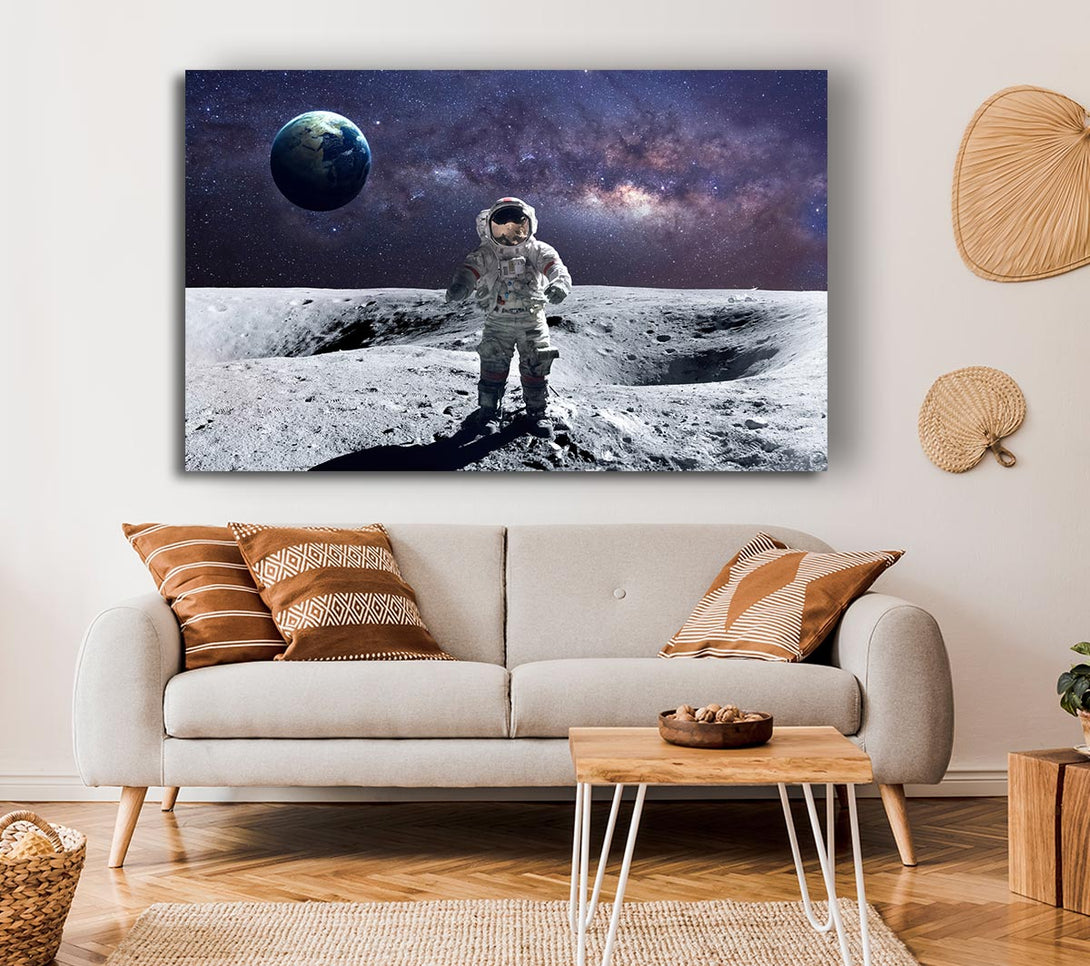 Picture of Man On The Moon Canvas Print Wall Art