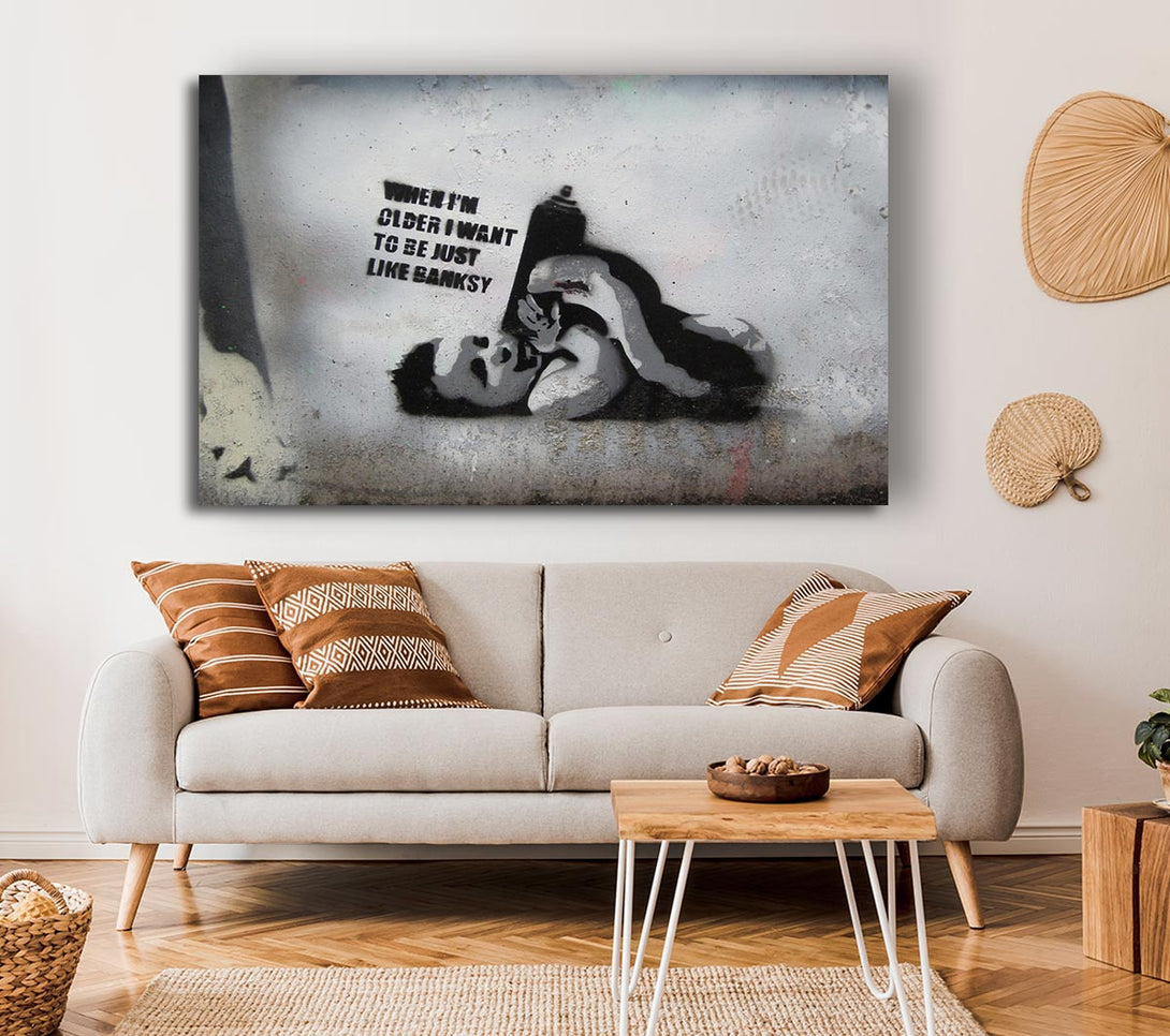 Picture of Be like Banksy Canvas Print Wall Art