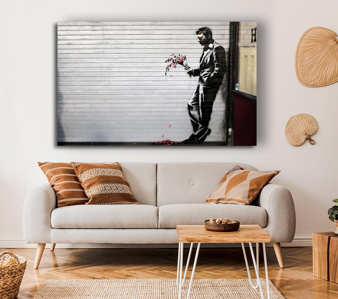 Picture of Flowers man Canvas Print Wall Art