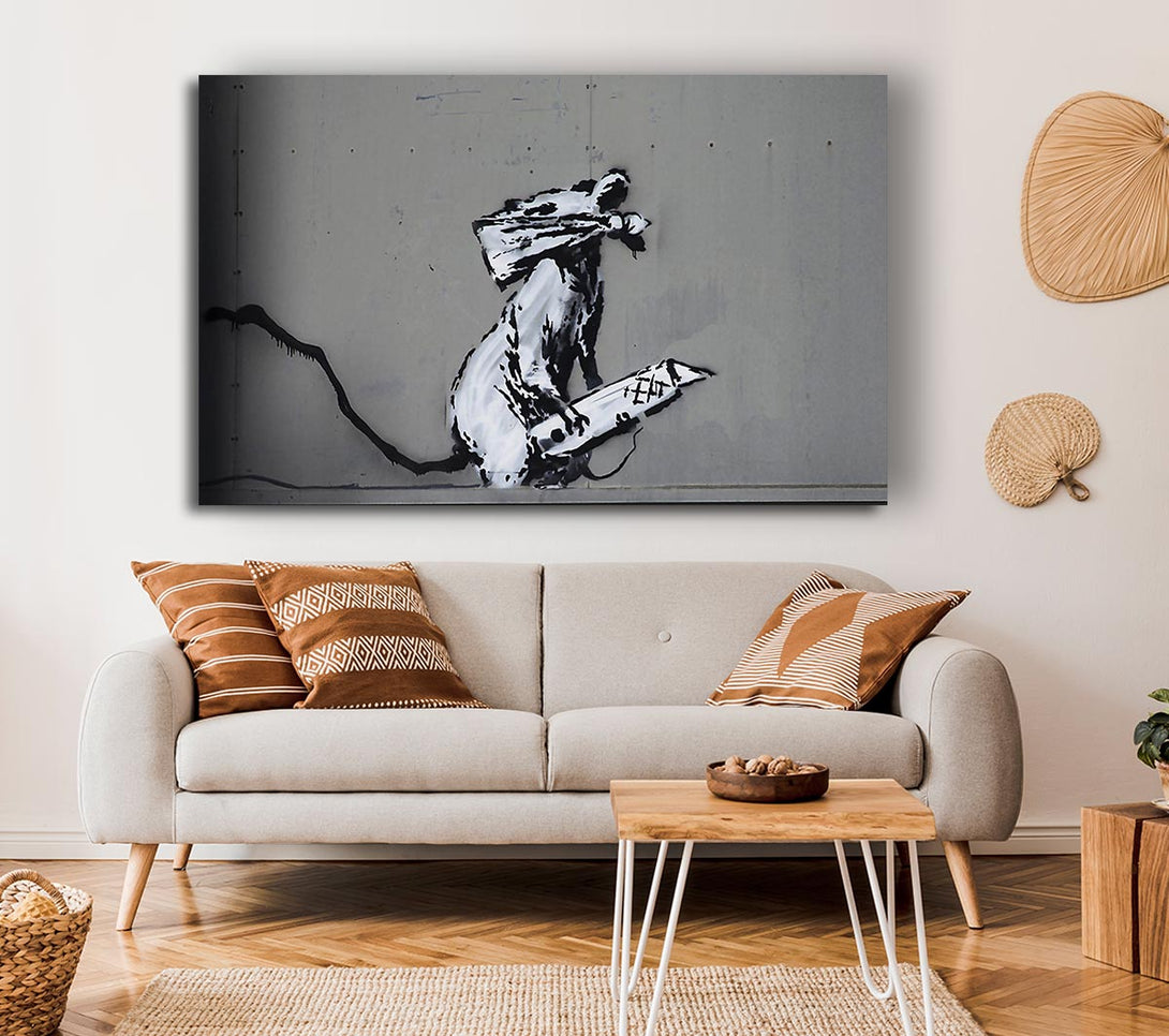 Picture of Robot Barcode Canvas Print Wall Art