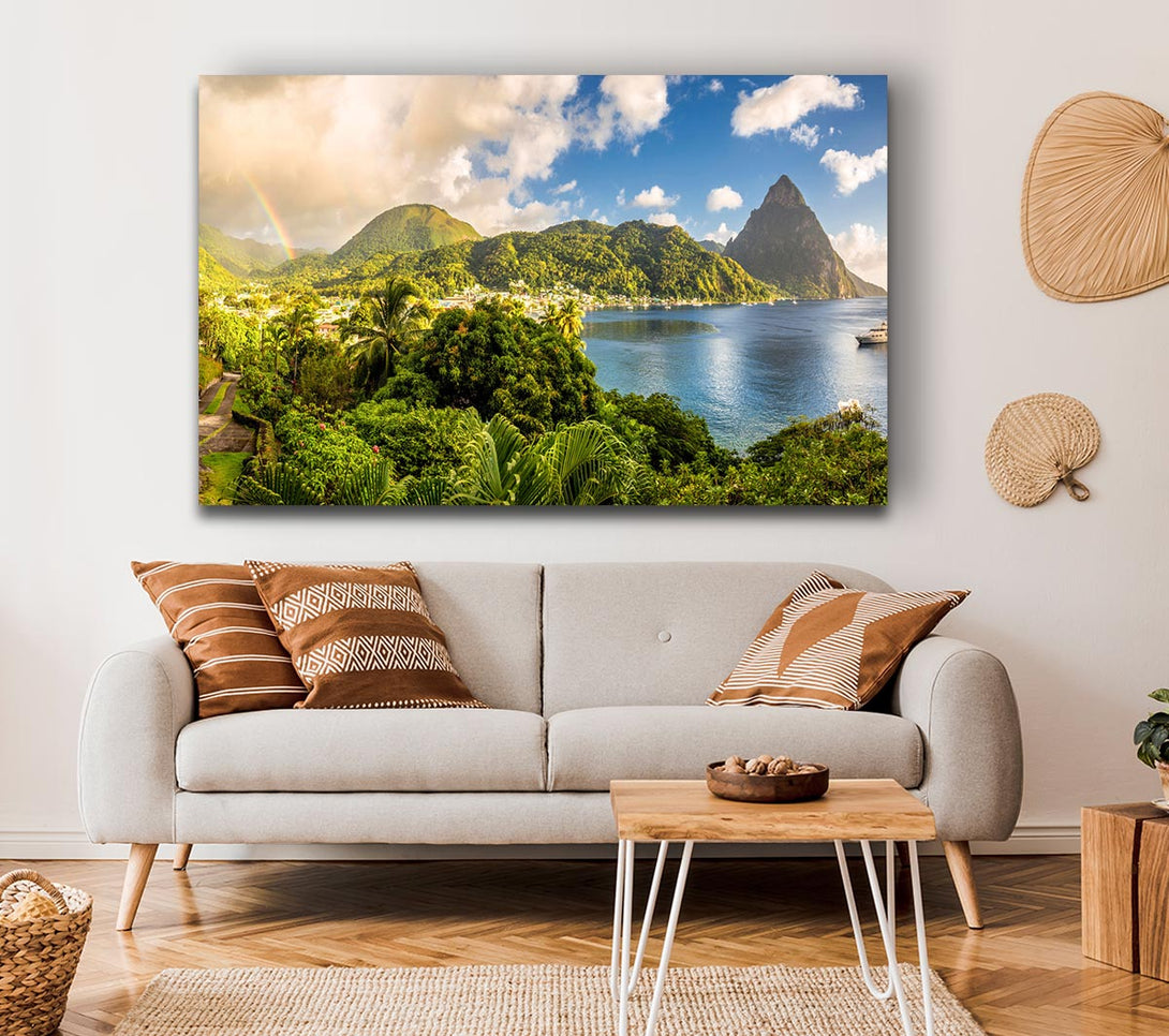 Picture of Jungle paradise rainbow Canvas Print Wall Art