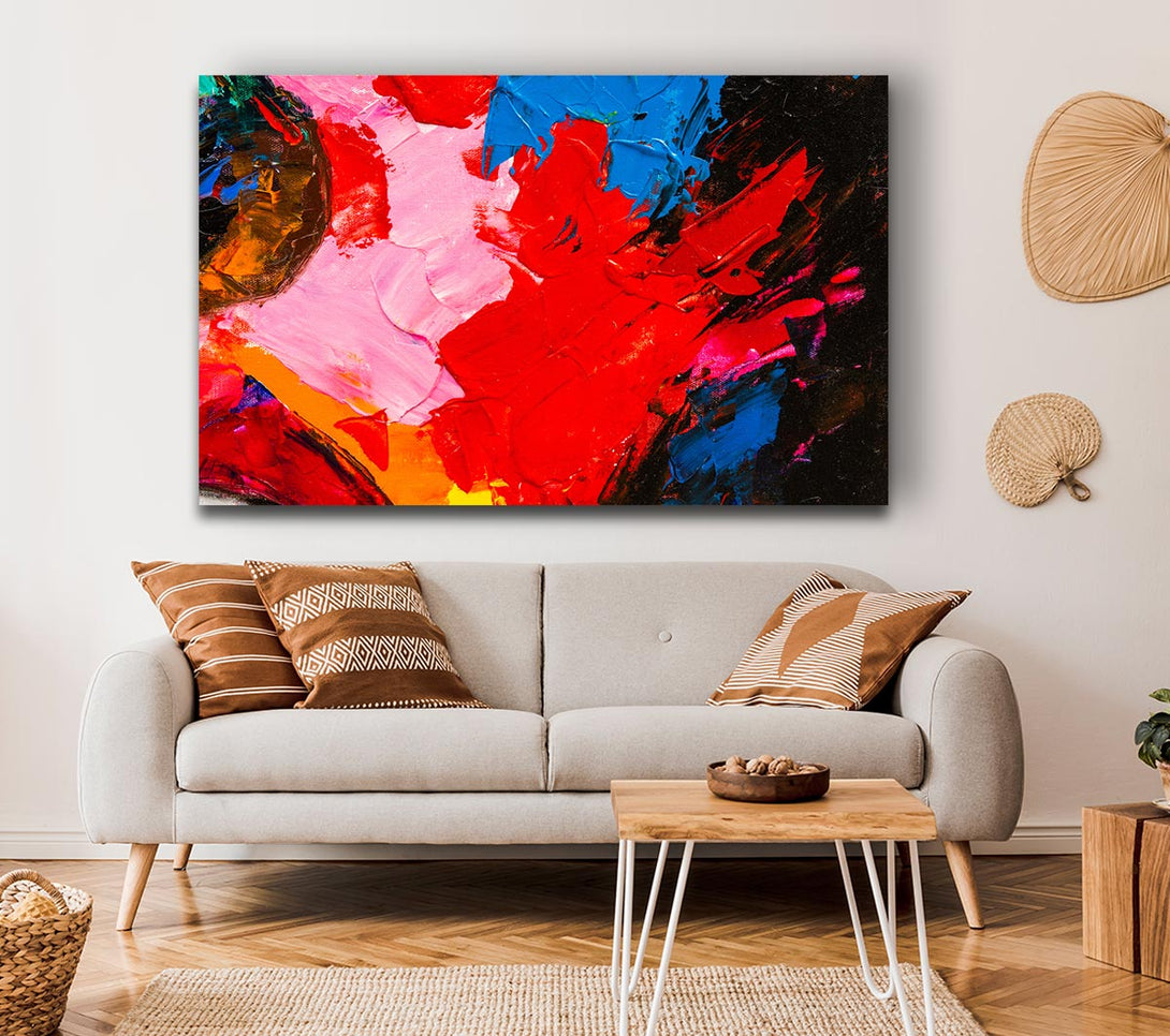 Picture of splashes of acrylic paint Canvas Print Wall Art