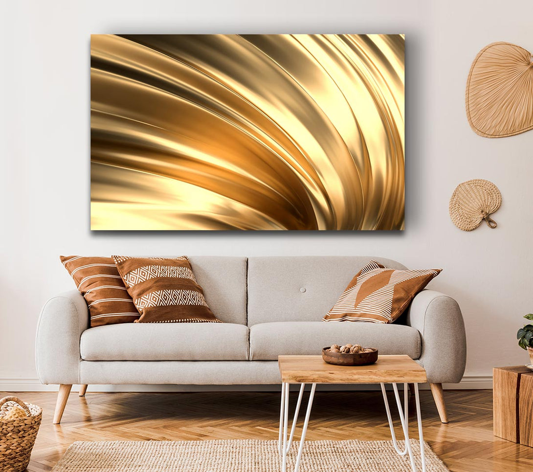 Picture of Gold textured fabric Canvas Print Wall Art