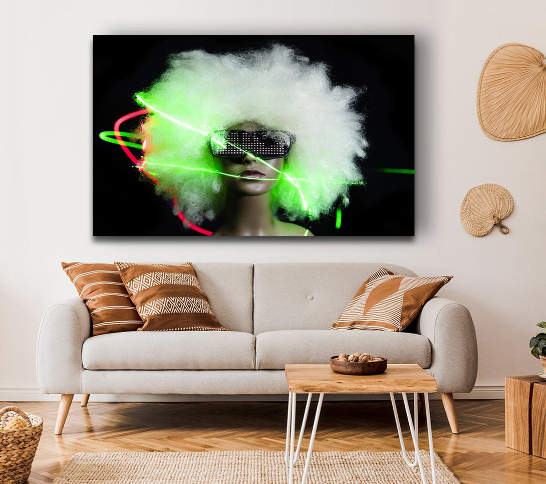 Picture of Neon light afro Canvas Print Wall Art