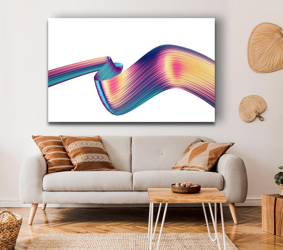 Picture of Colour ribbon moving Canvas Print Wall Art