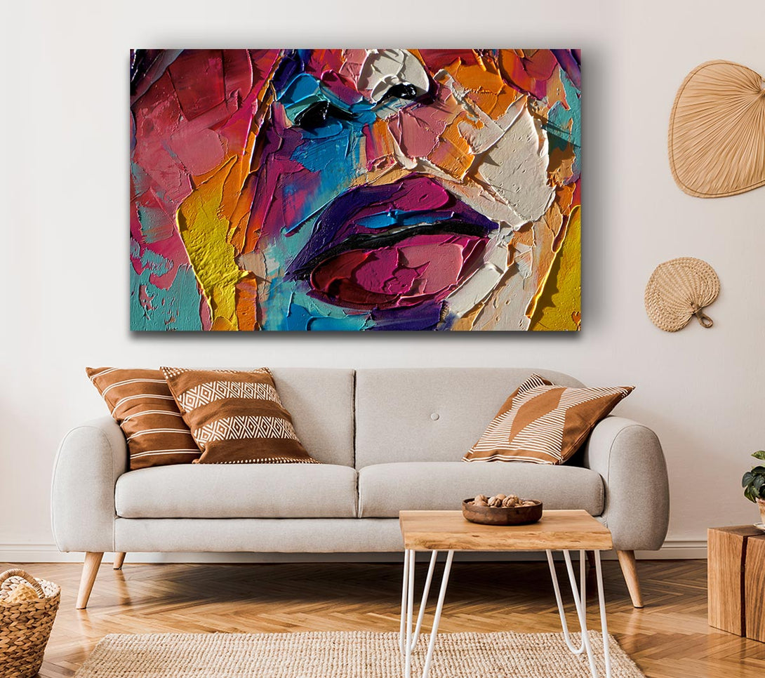 Picture of Textures of paint and colour Canvas Print Wall Art