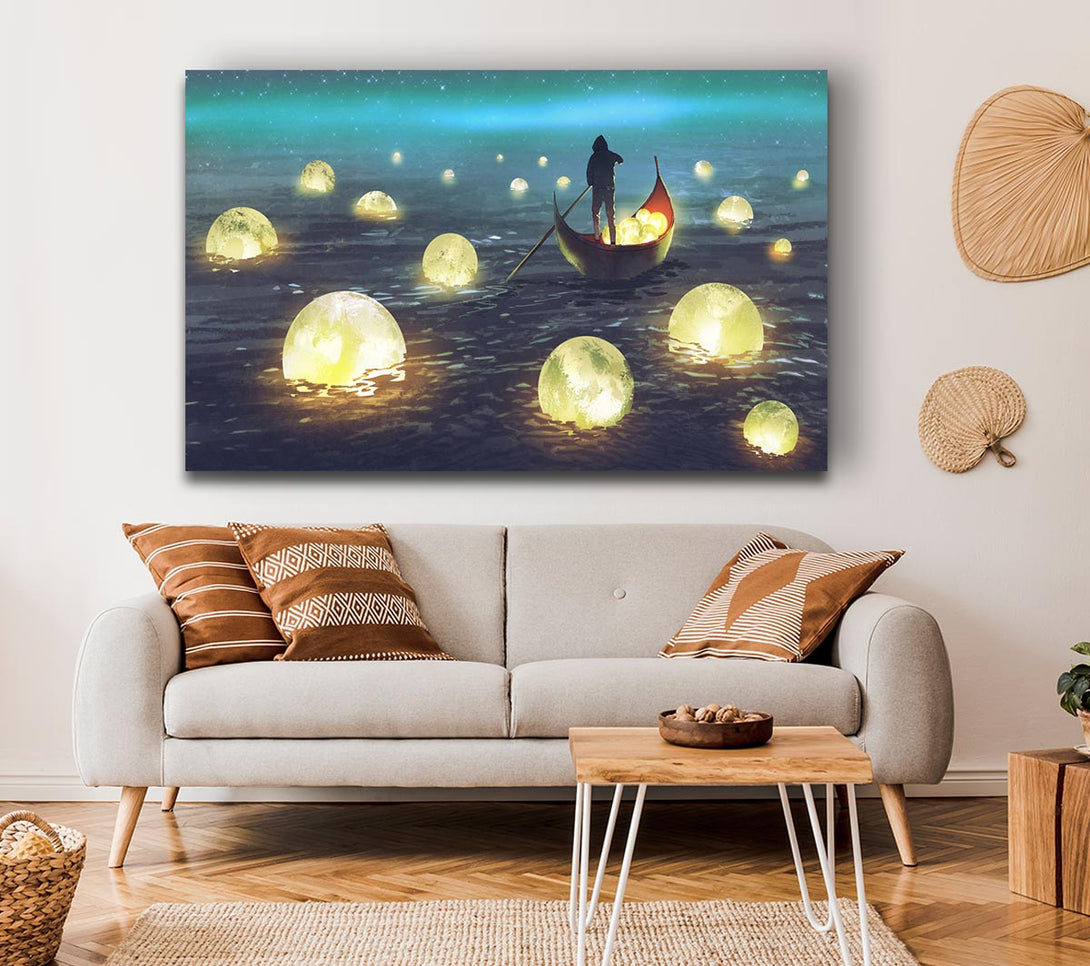 Picture of Fishing For Stars Canvas Print Wall Art