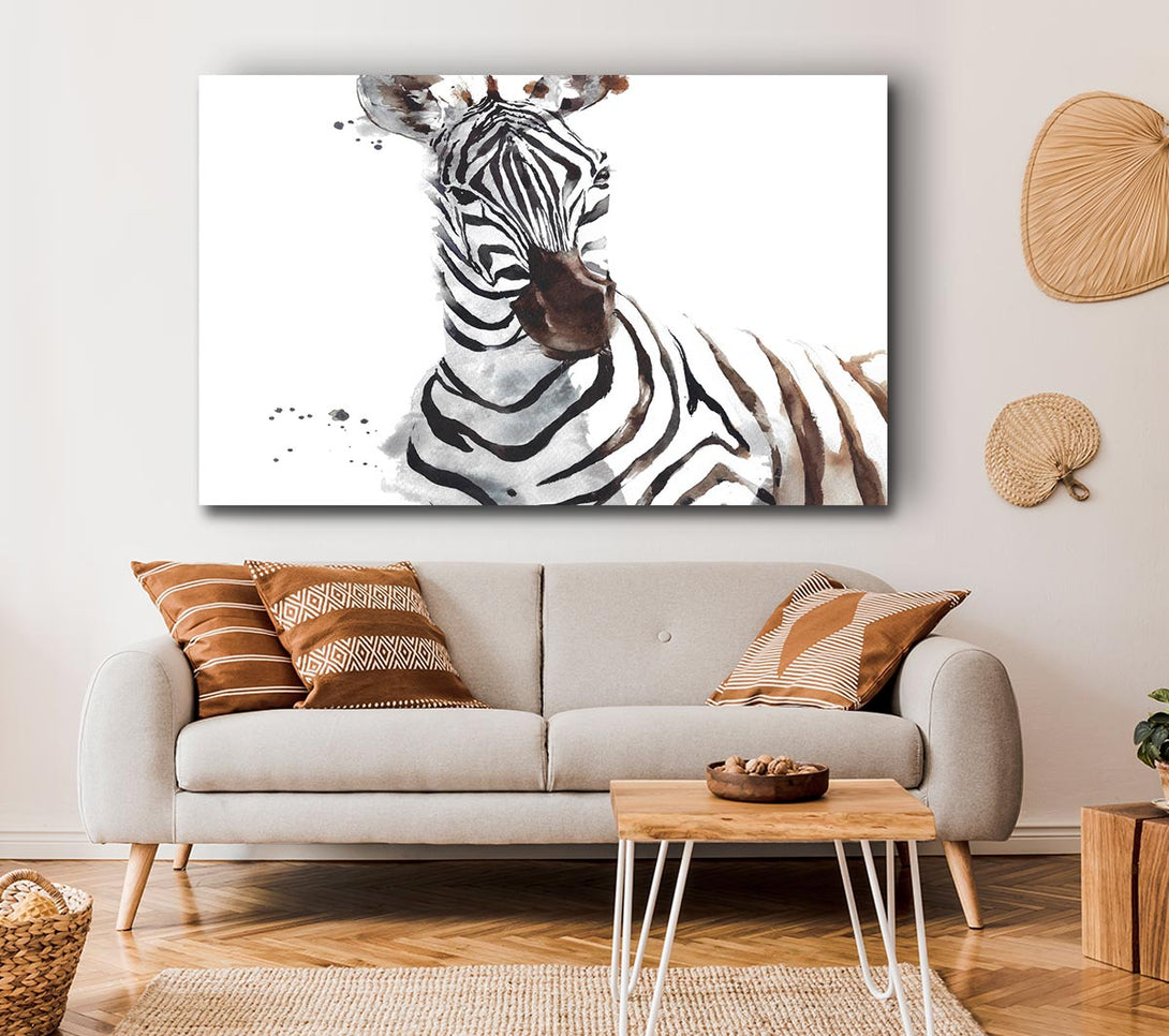 Picture of Zebta Splatter Canvas Print Wall Art