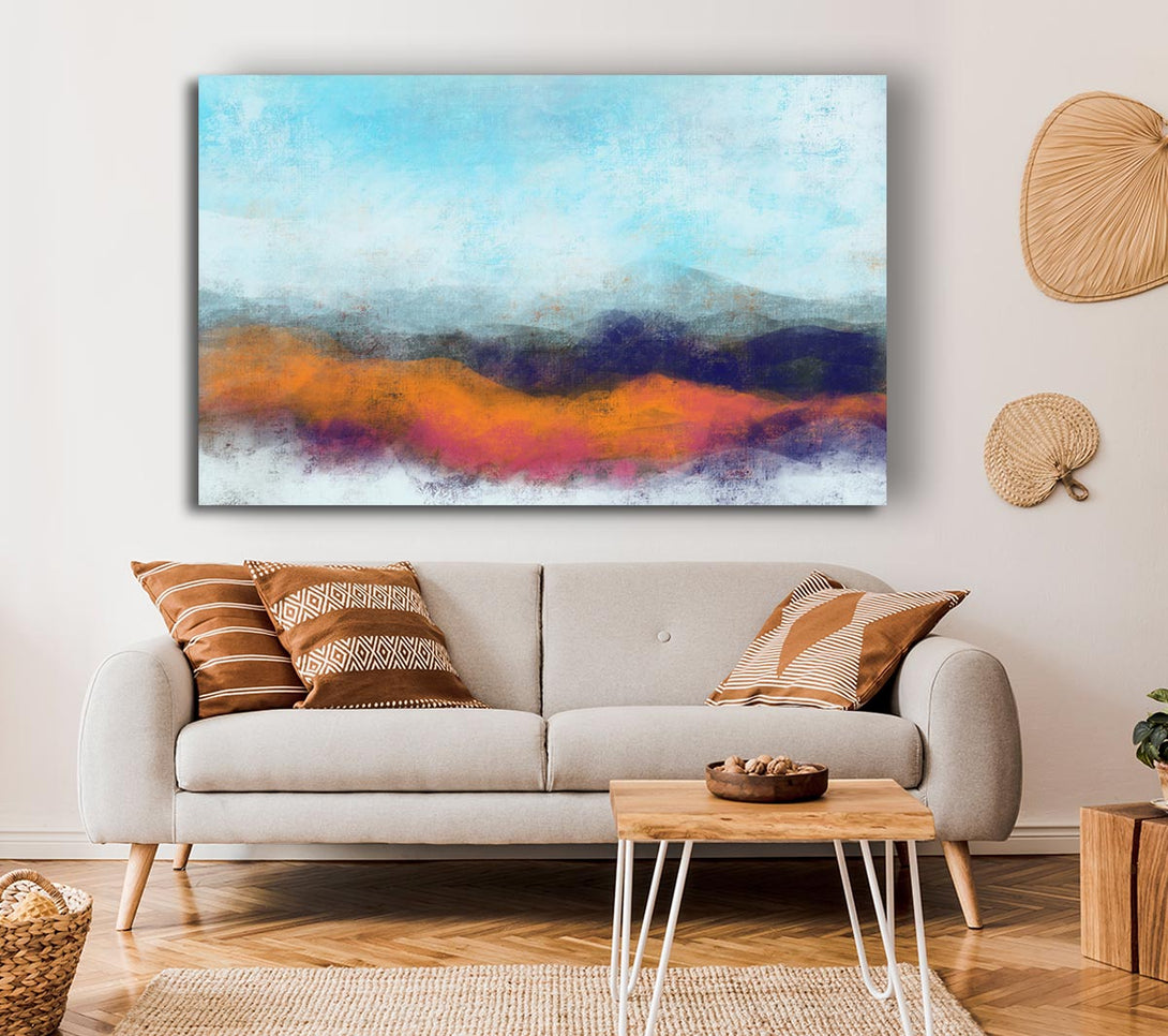 Picture of Rough Orange And Blue Canvas Print Wall Art