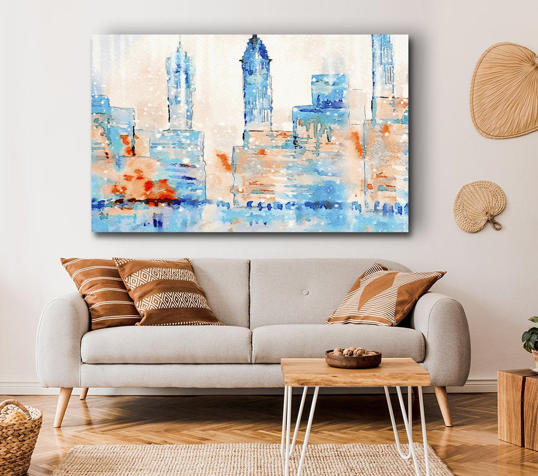 Picture of Hazy Streets Of New York Canvas Print Wall Art