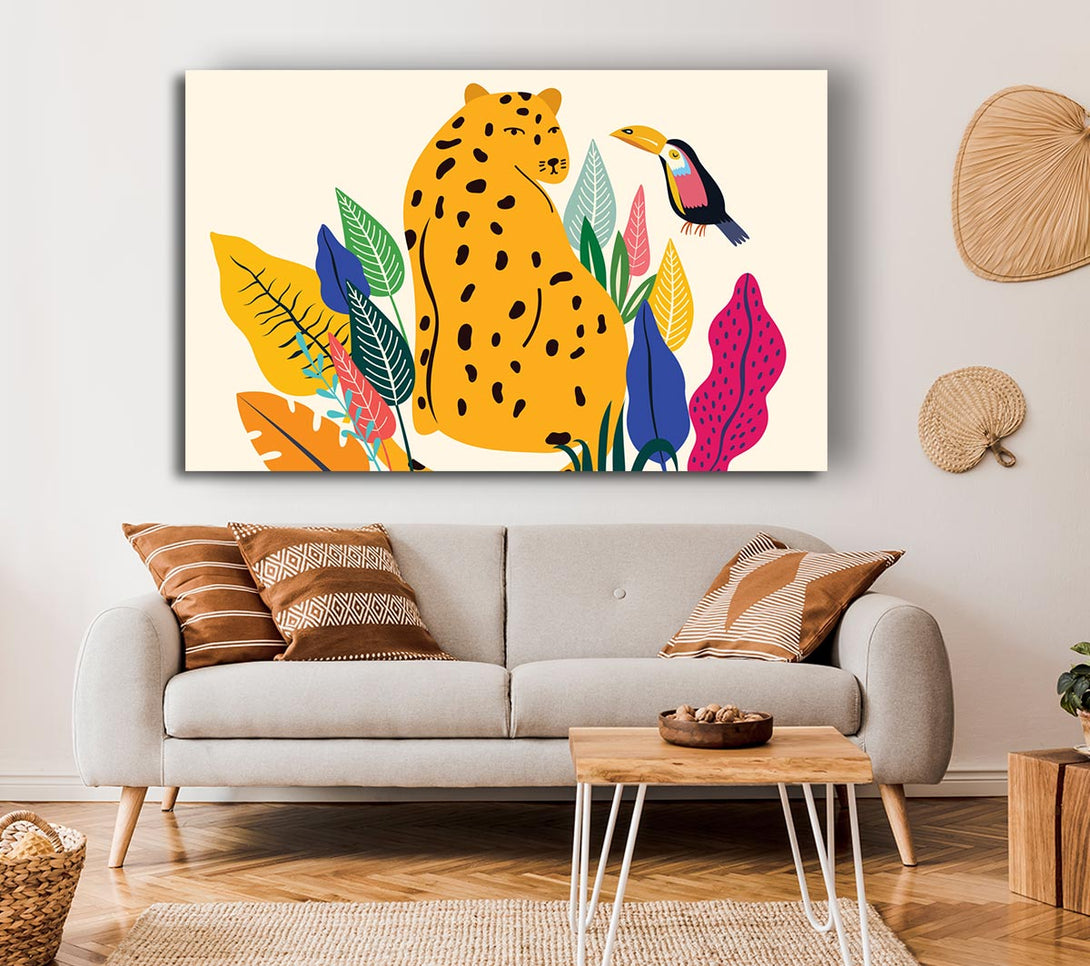 Picture of Mid Century Leopard Canvas Print Wall Art