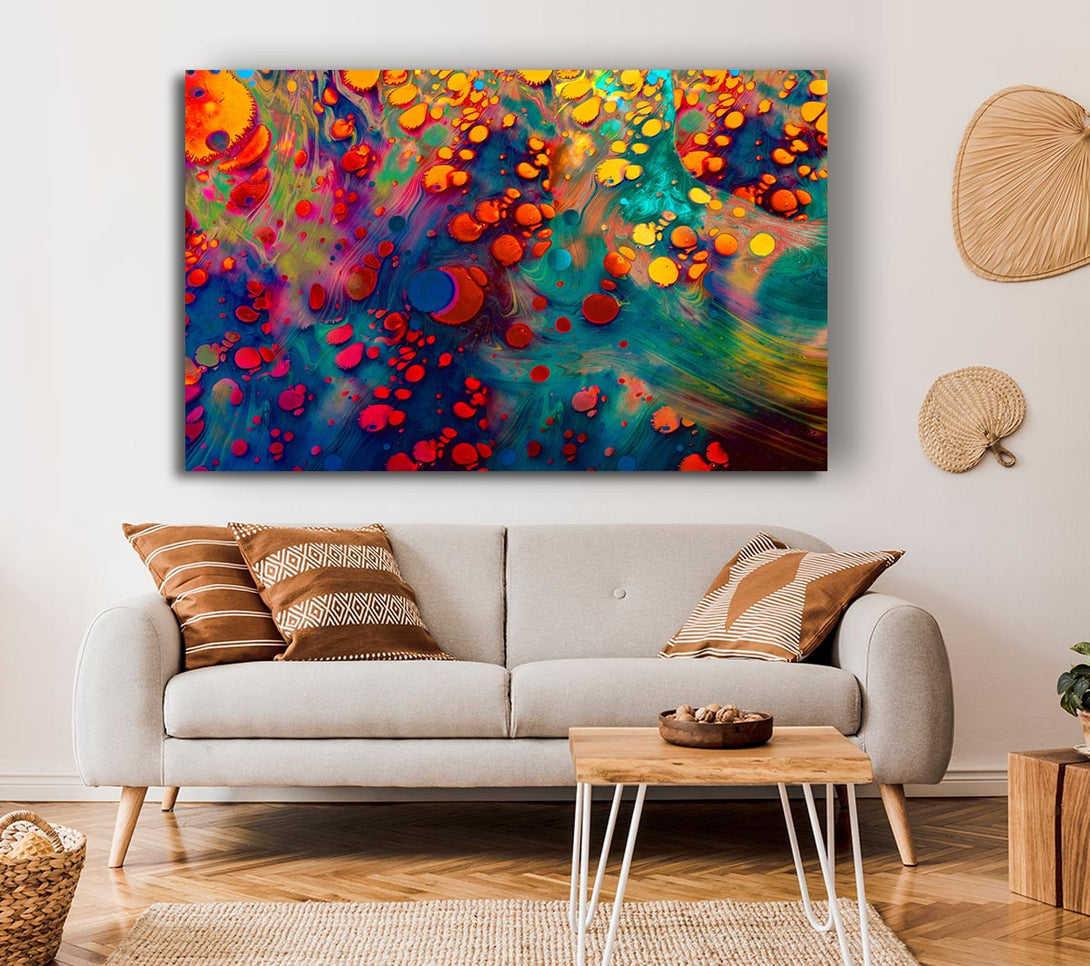 Picture of Paint Blobs In Oil Canvas Print Wall Art