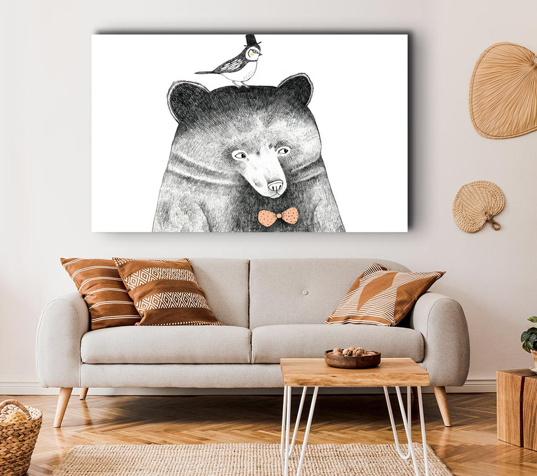 Picture of Bird And Bear Canvas Print Wall Art