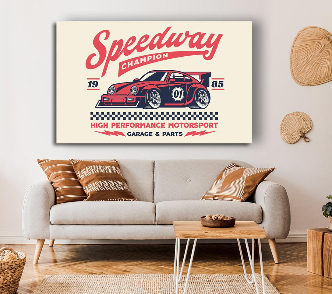 Picture of Speedway Champion Canvas Print Wall Art