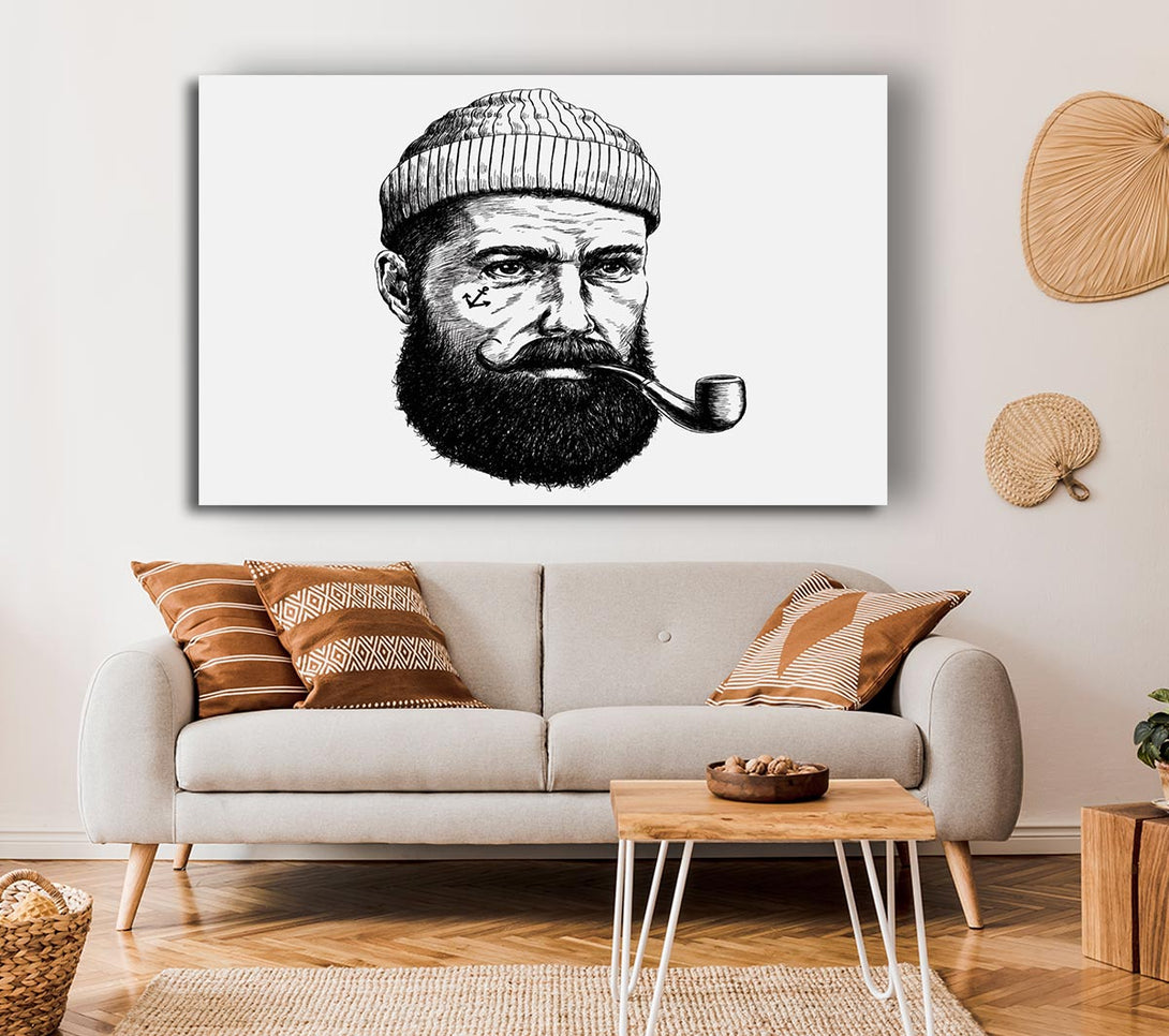 Picture of Hipster Smoker Canvas Print Wall Art