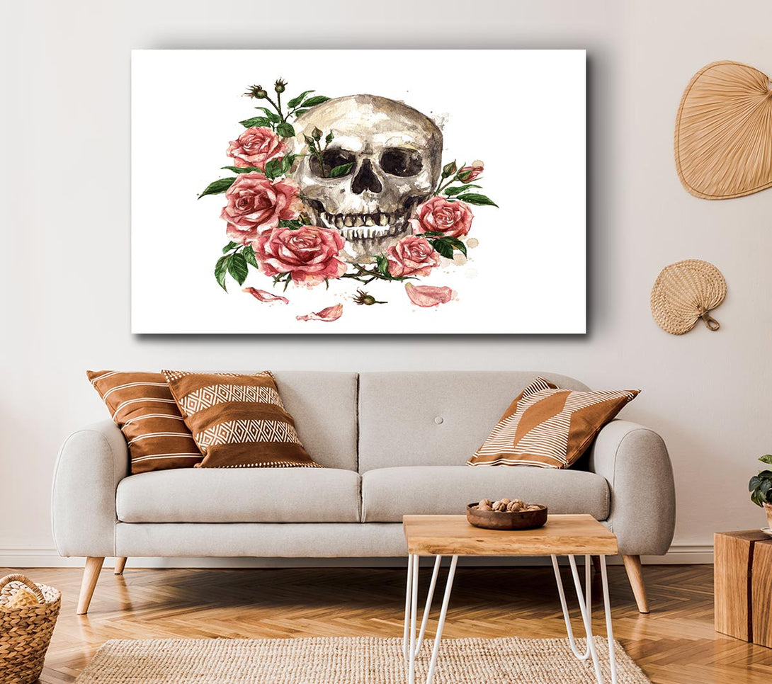 Picture of The Floral Skull Canvas Print Wall Art