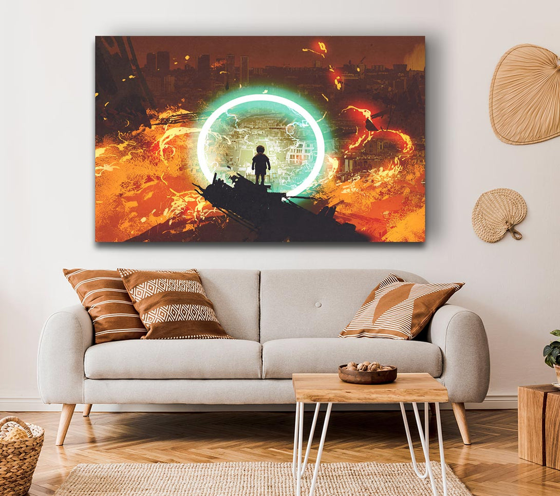 Picture of The Neon Ring Of Fire Canvas Print Wall Art