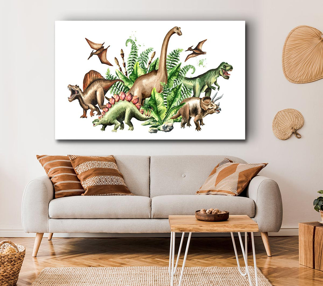 Picture of Dinosaur Crew Canvas Print Wall Art