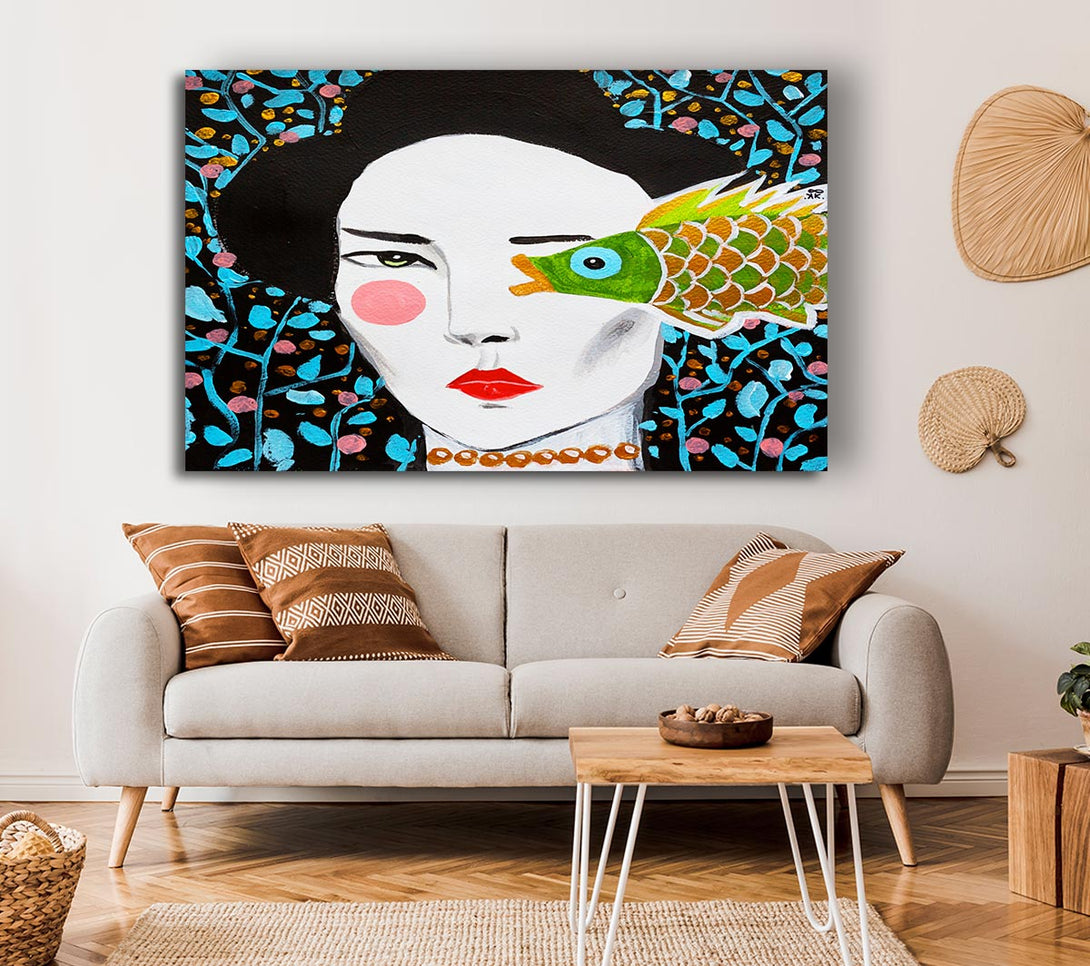 Picture of Geisha Fish Canvas Print Wall Art