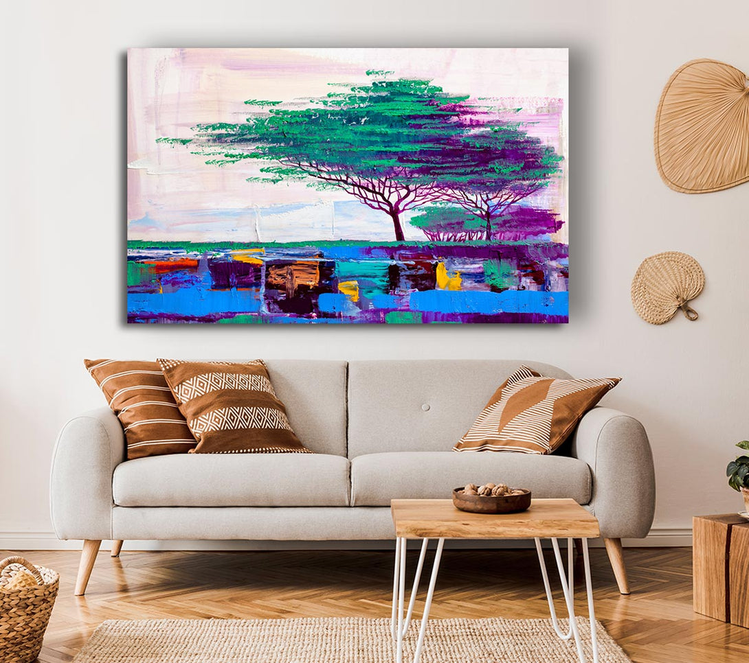 Picture of Stunning African Horizon Paint Canvas Print Wall Art