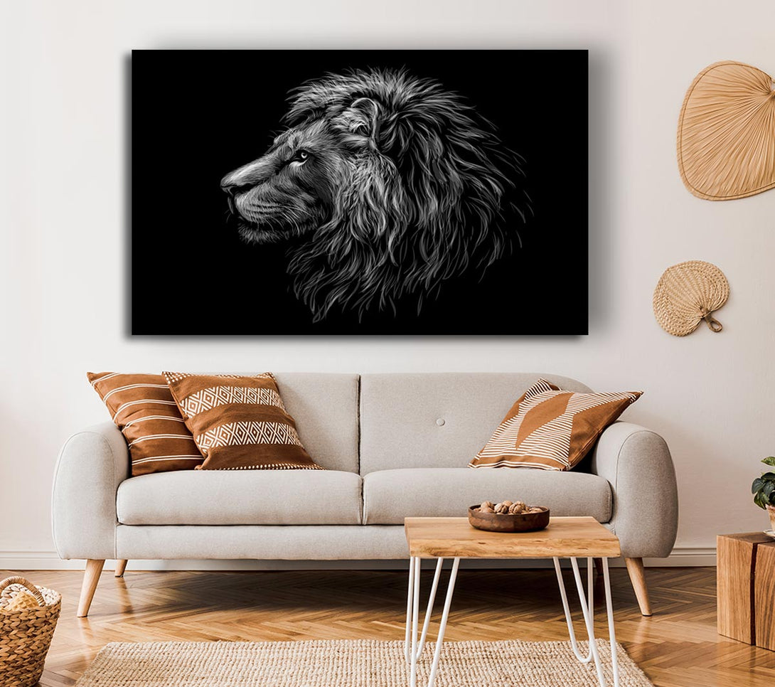 Picture of Side View Lion Canvas Print Wall Art