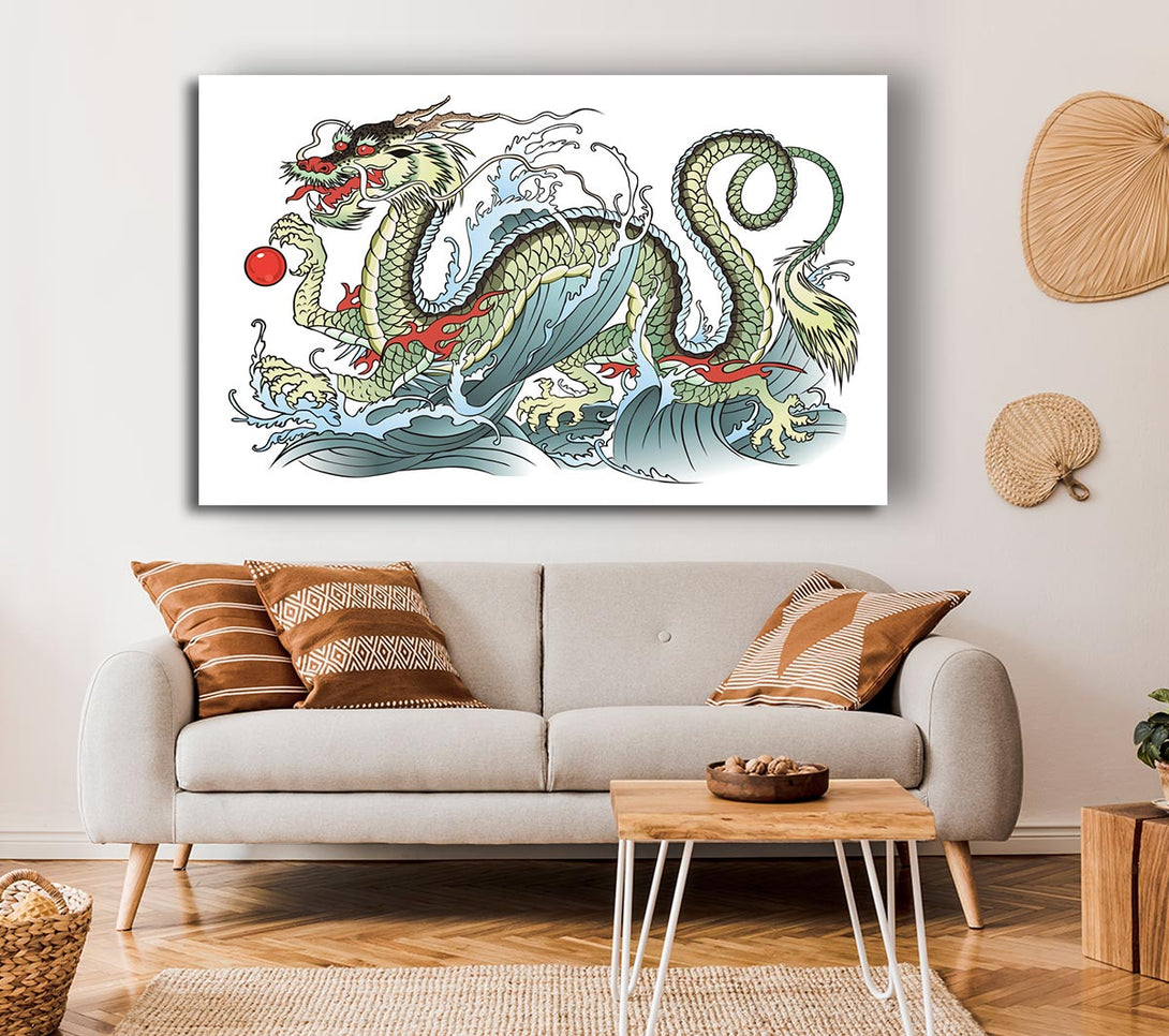 Picture of The Chinese Dragon Dance Canvas Print Wall Art