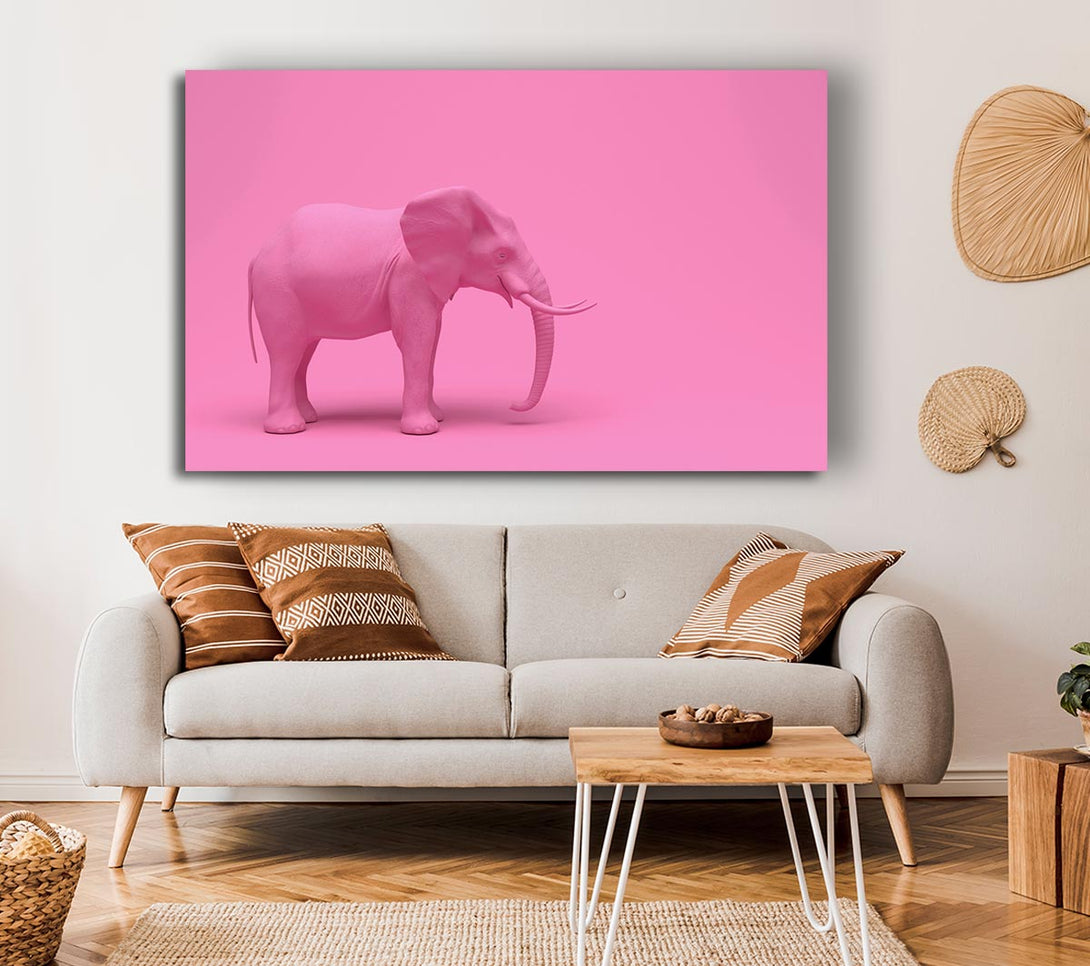 Picture of The Pink Elephant Canvas Print Wall Art