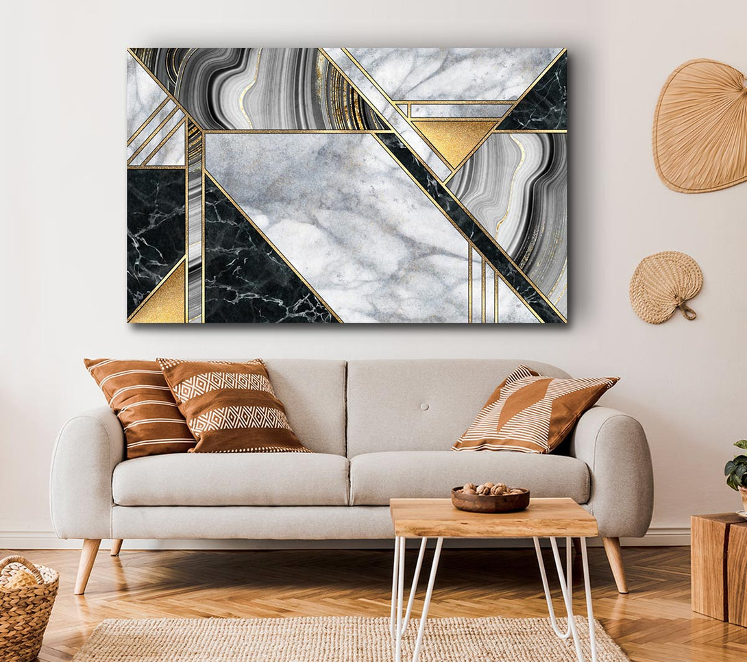 Picture of Triangles Of Marble Canvas Print Wall Art