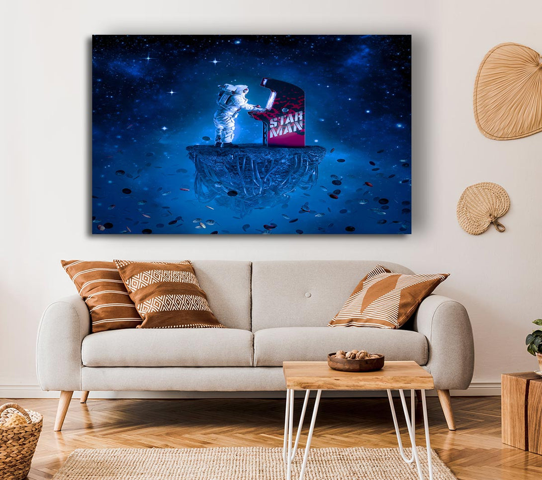 Picture of Rocketman Playing Games Canvas Print Wall Art