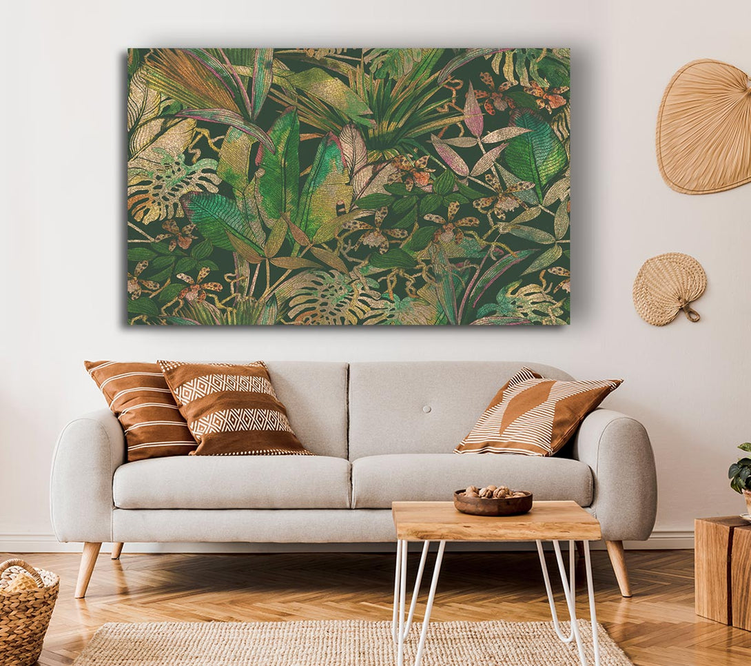 Picture of Jungle Flowers Canvas Print Wall Art