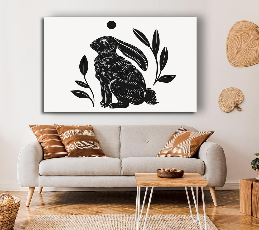 Picture of Tattoo Bunny Sun Canvas Print Wall Art