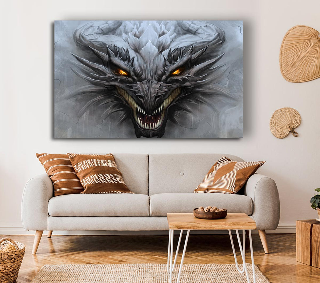 Picture of The Evil Dragon Face Canvas Print Wall Art