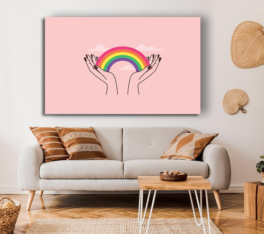 Picture of Rainbow In My Hands Canvas Print Wall Art