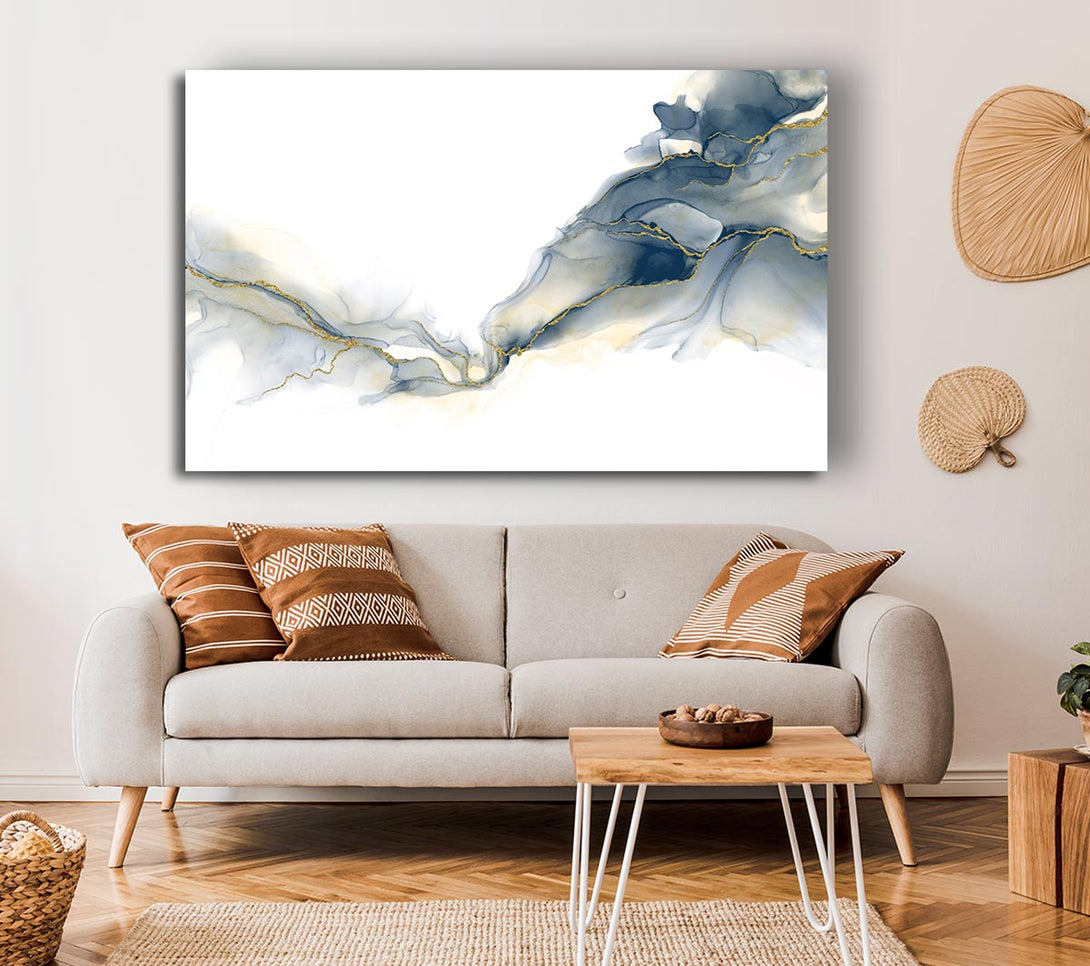 Picture of Grey Glitter Smoke Canvas Print Wall Art