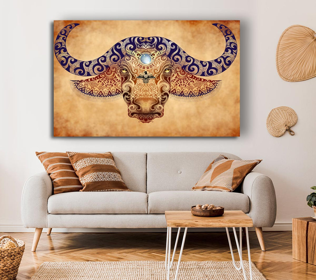 Picture of The Ethnic Ox Canvas Print Wall Art