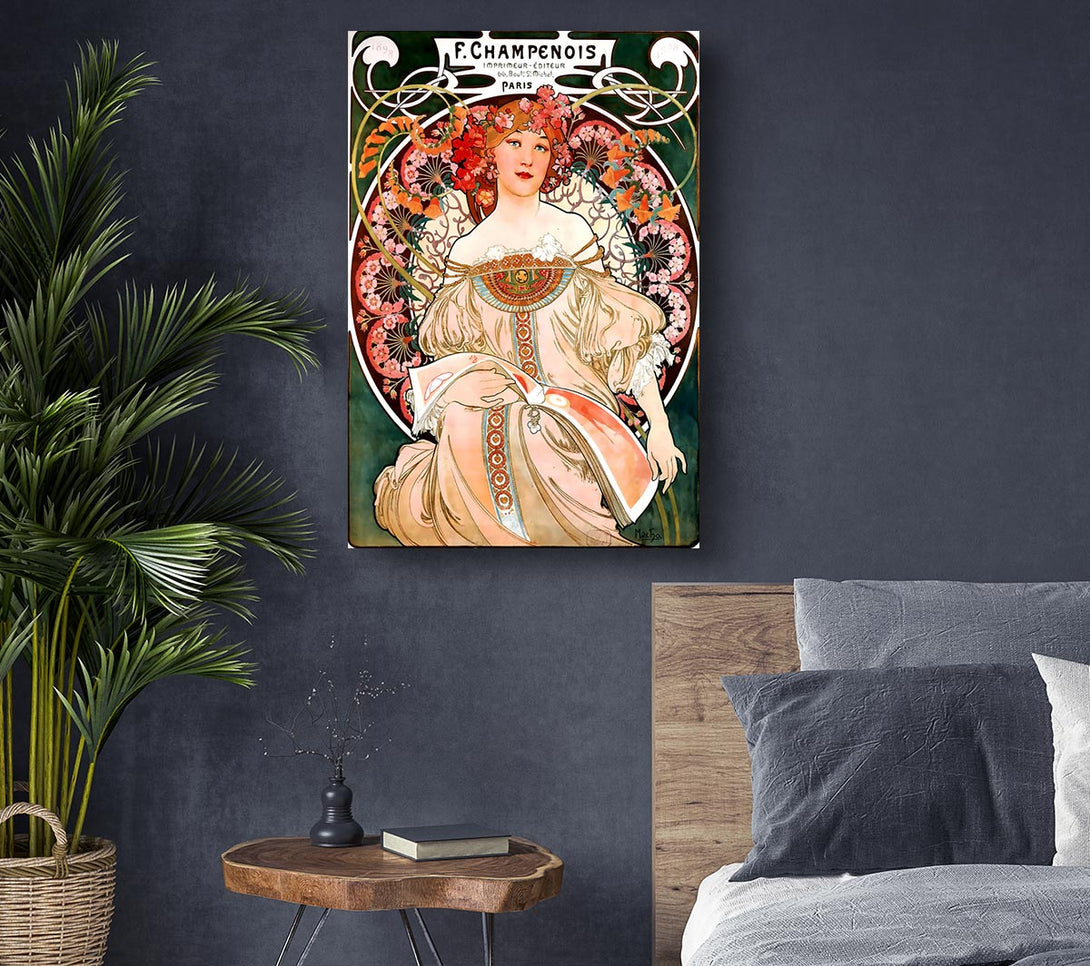 Picture of Alphonse Mucha Champenois Canvas Print Wall Art